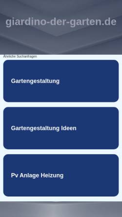 Vorschau der mobilen Webseite www.giardino-der-garten.de, Rainer König, Giardino - der Garten