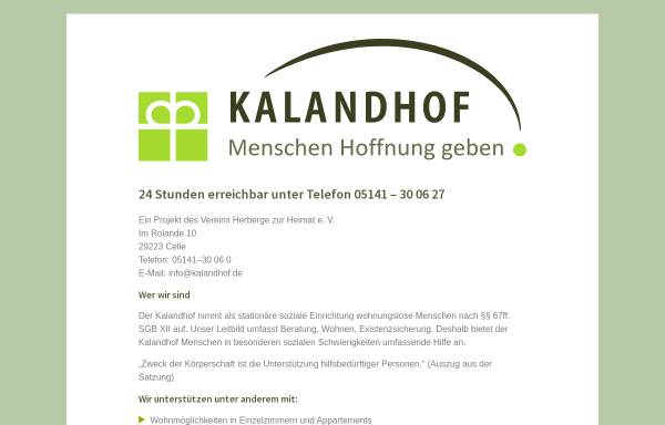 Vorschau von www.kalandhof-celle.de, Kalandhof