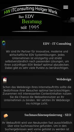 Vorschau der mobilen Webseite www.hw-itconsulting.de, HW IT Consulting