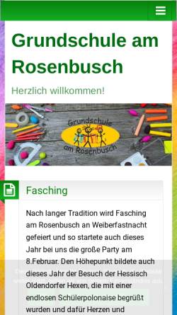 Vorschau der mobilen Webseite gs-am-rosenbusch.de, Grundschule am Rosenbusch