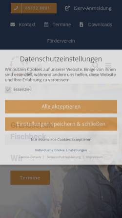Vorschau der mobilen Webseite www.gs-fischbeck.de, Grundschule Fischbeck
