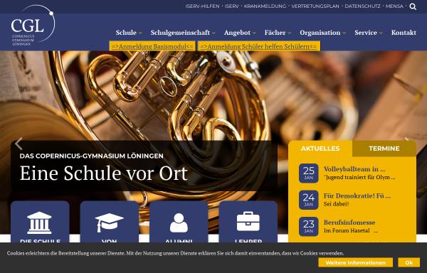 Vorschau von www.cgl-online.de, Copernicus-Gymnasium Löningen