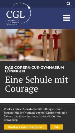 Vorschau der mobilen Webseite www.cgl-online.de, Copernicus-Gymnasium Löningen