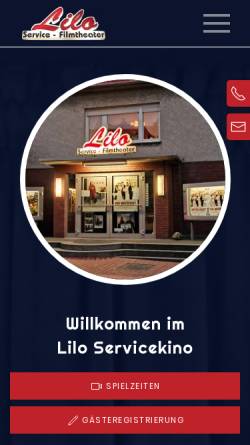 Vorschau der mobilen Webseite www.kino-loeningen.de, Lilo Service-Filmtheater