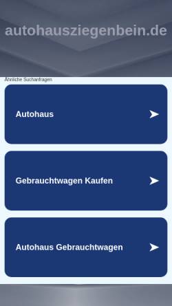 Vorschau der mobilen Webseite www.autohausziegenbein.de, Autohaus Ziegenbein
