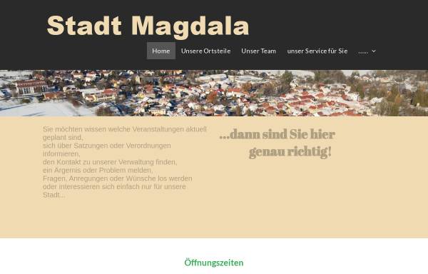 Vorschau von www.stadt-magdala.de, Stadt Magdala