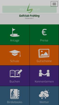 Vorschau der mobilen Webseite gcfruehling.at, Golfclub Frühling Götzendorf