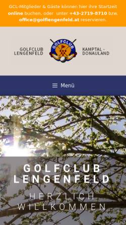 Vorschau der mobilen Webseite www.golflengenfeld.at, Golfclub Lengenfeld