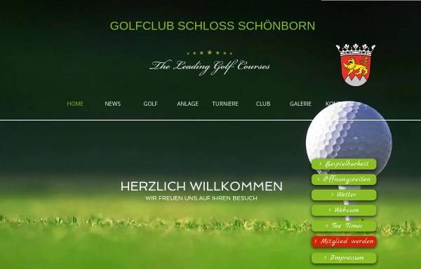 Vorschau von www.gcschoenborn.com, Golfclub Schloss Schönborn