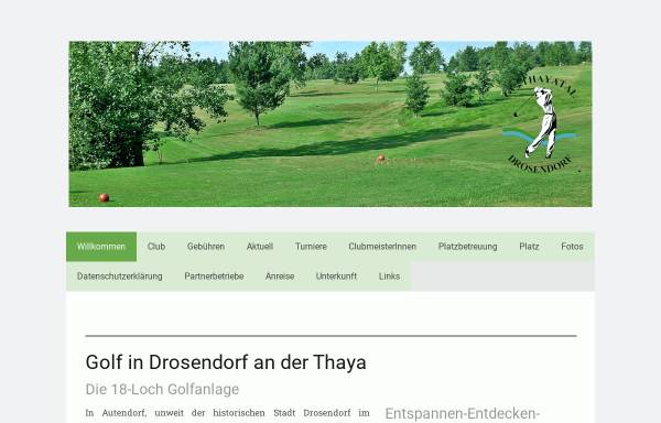 Vorschau von www.1golf.at, Golfclub Thayatal-Drosendorf