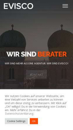 Vorschau der mobilen Webseite www.evisco.com, Evisco AG