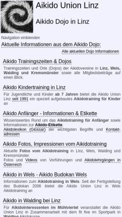 Vorschau der mobilen Webseite www.aikido-linz.at, Aikido Union Linz