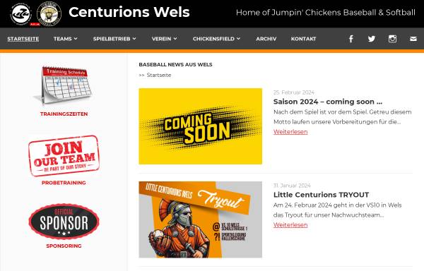 Vorschau von www.chickens.at, Jumpin' Chickens Wels