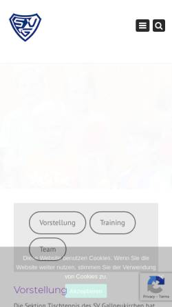 Vorschau der mobilen Webseite www.svg.at, SV Gallneukirchen - Sektion Tischtennis