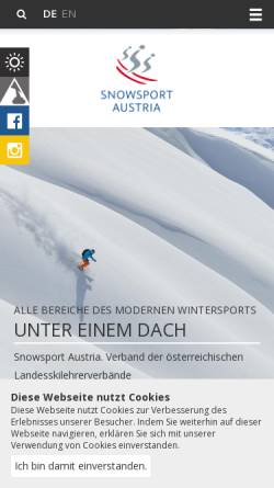 Vorschau der mobilen Webseite www.snowsportaustria.at, Österreichischer Skischulverband