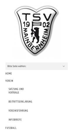 Vorschau der mobilen Webseite tsvmainbernheim.de, TSV Mainbernheim