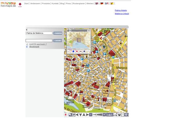 Vorschau von www.hot-maps.de, Stadtplan Palma de Mallorca