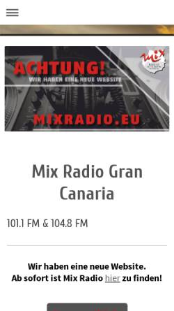 Vorschau der mobilen Webseite www.mix-radio.net, Mix 101 FM Radio