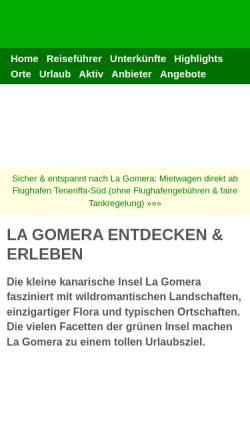 Vorschau der mobilen Webseite www.gomeralive.de, Gomeralive