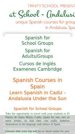 Vorschau der mobilen Webseite atschool.net, El Puerto de Santa María: Trinity Language School