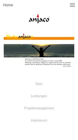 Vorschau der mobilen Webseite anjaco.com, Anjaco GmbH