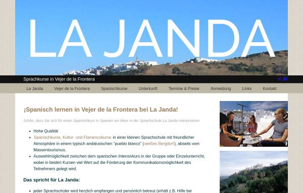 Vorschau von www.lajanda-spanischkurse.de, Vejer de la Frontera: La Janda