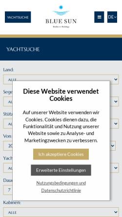 Vorschau der mobilen Webseite www.adriayacht.de, Adria Yacht GmbH