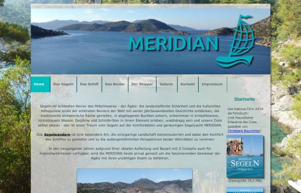 Vorschau von www.meridian-sailing.de, Brigmann, Ute und Ingo
