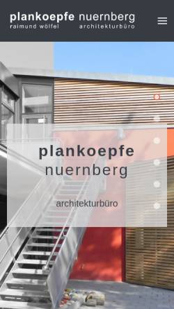Vorschau der mobilen Webseite www.plankoepfe.de, Architekturbüro Christoph Volkmar