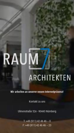 Vorschau der mobilen Webseite www.raum7architekten.de, Raum 7 Architekten
