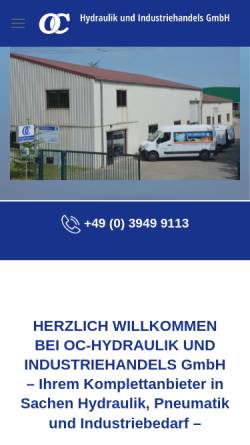 Vorschau der mobilen Webseite www.oc-hydraulik.de, OC-Hydraulik GmbH