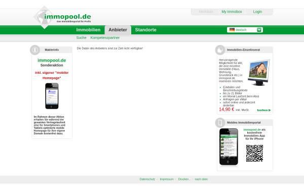 Vorschau von www.immopool.de, Makler & Finanzierungen Harald Sirek