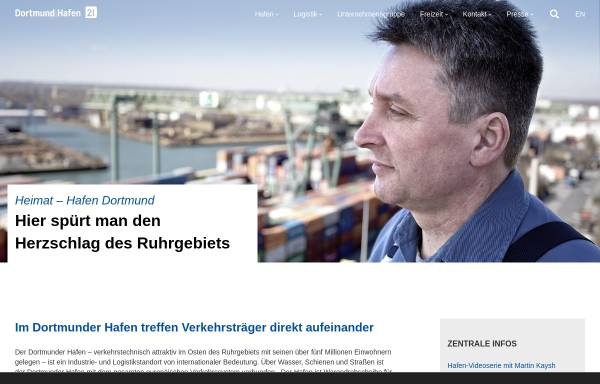 Vorschau von www.dortmunder-hafen.de, Dortmunder Hafen AG