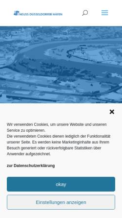 Vorschau der mobilen Webseite www.nd-haefen.de, Neuss-Düsseldorfer Häfen GmbH & Co. KG