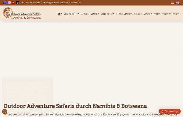 Vorschau von www.outdoor-adventure-namibia.de, Outdoor Adventure