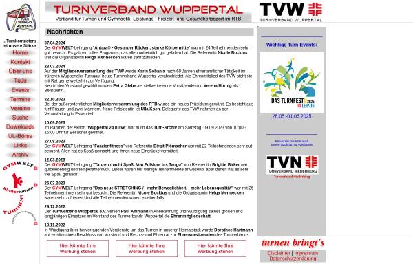 Vorschau von www.turngau-wuppertal.de, Turnverband Wuppertal e.V.