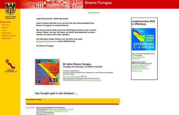 Vorschau von www.elsenz-turngau.de, Elsenz-Turngau Sinsheim
