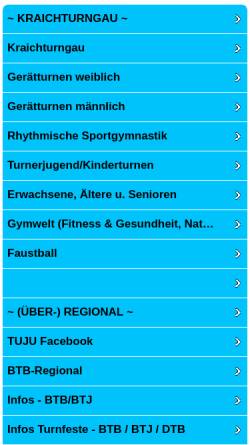 Vorschau der mobilen Webseite www.kraichturngau.de, Kraichturngau Bruchsal