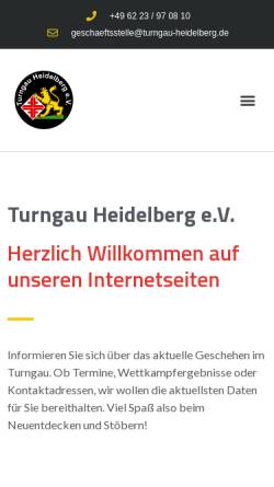 Vorschau der mobilen Webseite www.turngau-heidelberg.de, Turngau Heidelberg