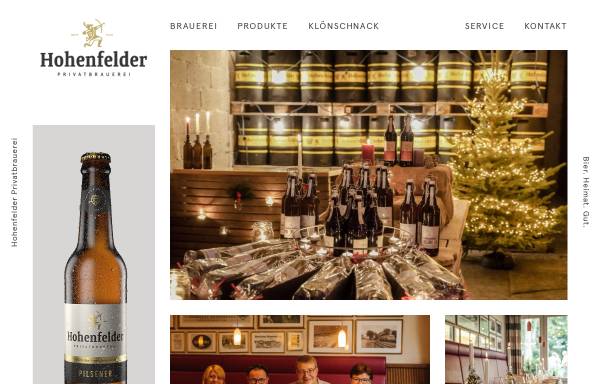 Vorschau von hohenfelder.de, Privat-Brauerei Hohenfelder GmbH