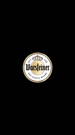 Vorschau der mobilen Webseite www.warsteiner.de, Warsteiner Brauerei Haus Cramer KG