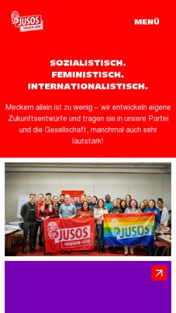 Vorschau der mobilen Webseite jusos-hs.de, Jusos Hessen-Süd