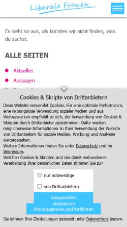 Vorschau der mobilen Webseite liberale-frauen.de, Liberale Frauen Hessen