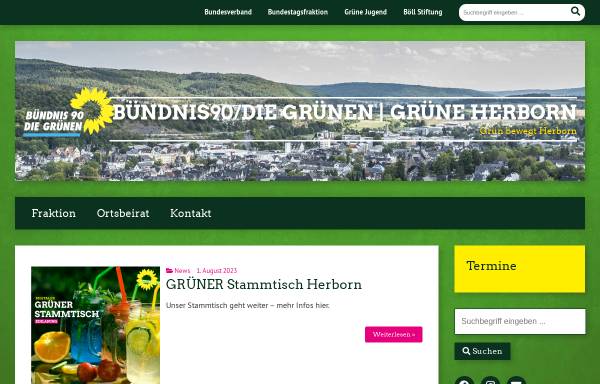 Vorschau von www.gruene-herborn.de, Bündnis 90/Die Grünen Herborn