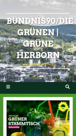 Vorschau der mobilen Webseite www.gruene-herborn.de, Bündnis 90/Die Grünen Herborn