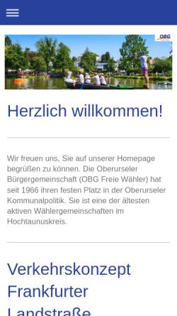 Vorschau der mobilen Webseite www.obg.de, OBG - Oberurseler Bürgergemeinschaft