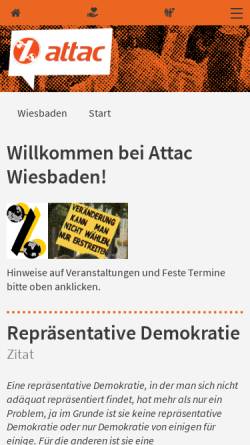 Vorschau der mobilen Webseite www.attac-wiesbaden.de, Attac Wiesbaden