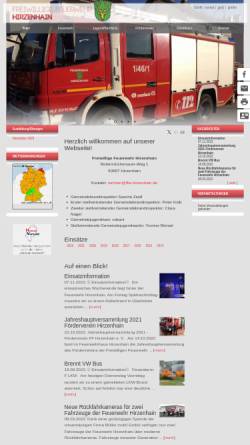 Vorschau der mobilen Webseite www.ffw-hirzenhain.de, Freiwillige Feuerwehr Hirzenhain