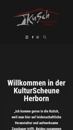 Vorschau der mobilen Webseite www.kusch-herborn.de, Kulturscheune Herborn