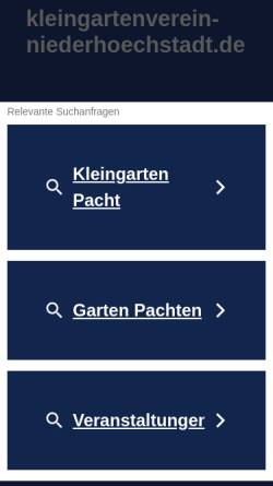 Vorschau der mobilen Webseite www.kleingartenverein-niederhoechstadt.de, Kleingartenverein Niederhöchstadt e.V.